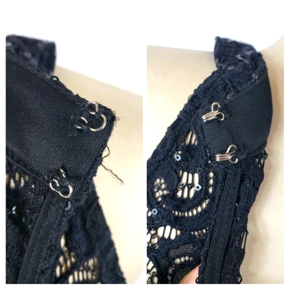 Speechless Black Floral Sequin Halter Top - Picture 7 of 13